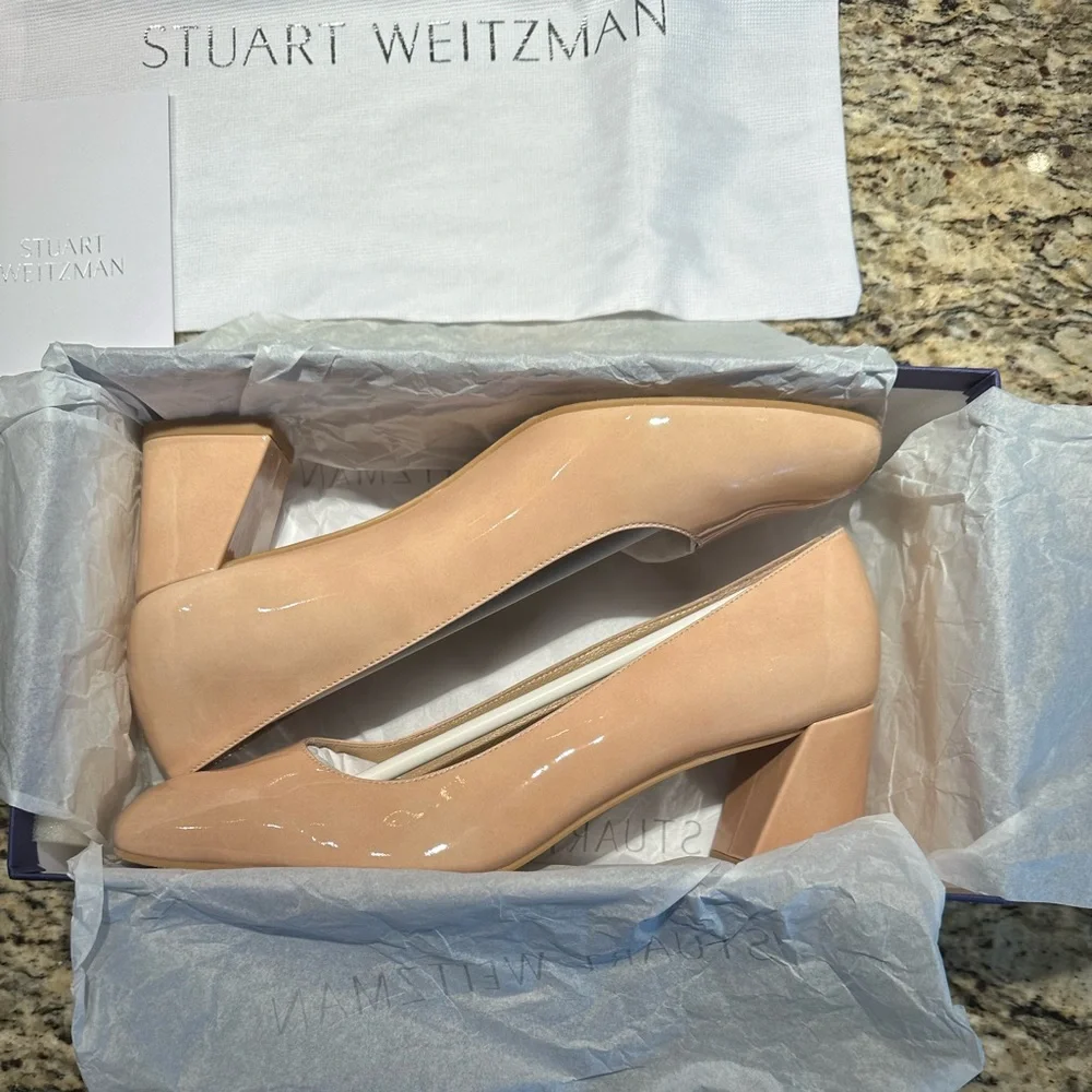 Stuart Weitzman Cream Heels - Picture 6 of 8